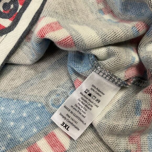 Lularoe Stretch Knit Top Motorcycle Print Short Sleeve Shirt Crew Neck Size 3XL - Picture 9 of 11